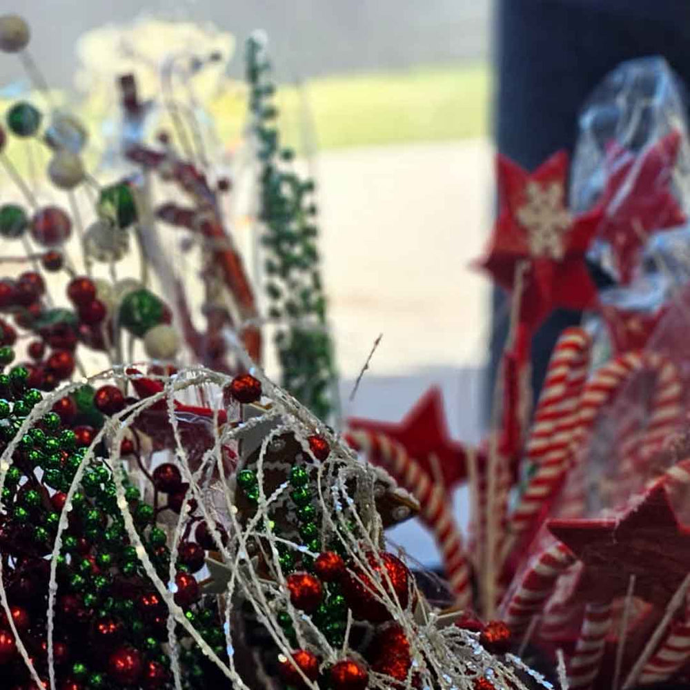 Holiday swag supplies for Swag and Sip event at Broadwater Hot Springs in Helena, Montana.